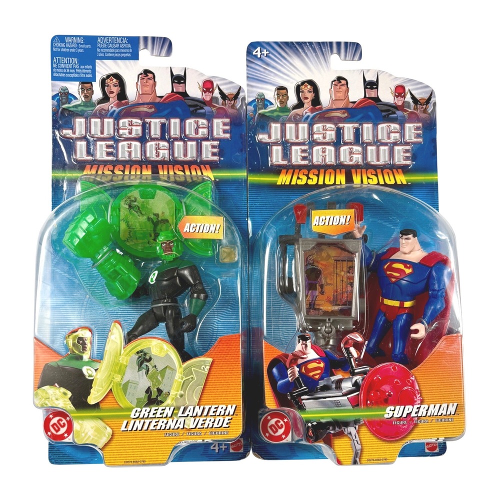 GREEN LANTERN & SUPERMAN DC Justice League Mission Vision Action Figures